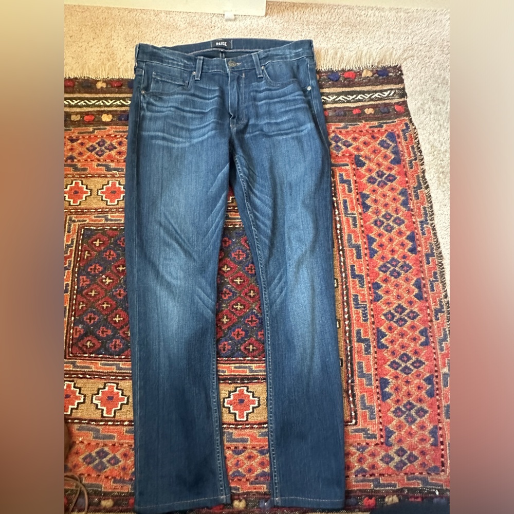 PAIGE Men's Slim Jeans in Dark Blue